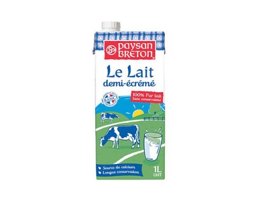 Sữa tươi Pháp PB  ít béo 1L - PB FRENCH MILK SEMI SKIMMED 1L